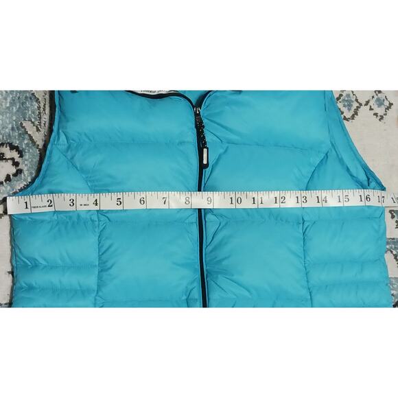 Calvin Klein Puffer Vest Teal Green Wind Resistant MP3 Player Pocket Size S - Picture 6 of 12